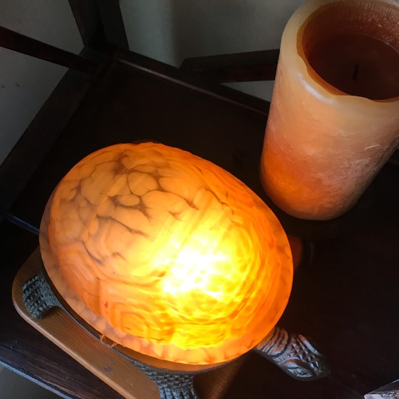 Turtle lamp light plug in gorgeous glass top - Picture 4 of 6